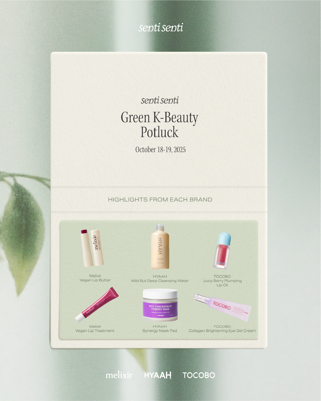Green K-Beauty Potluck Pop Up