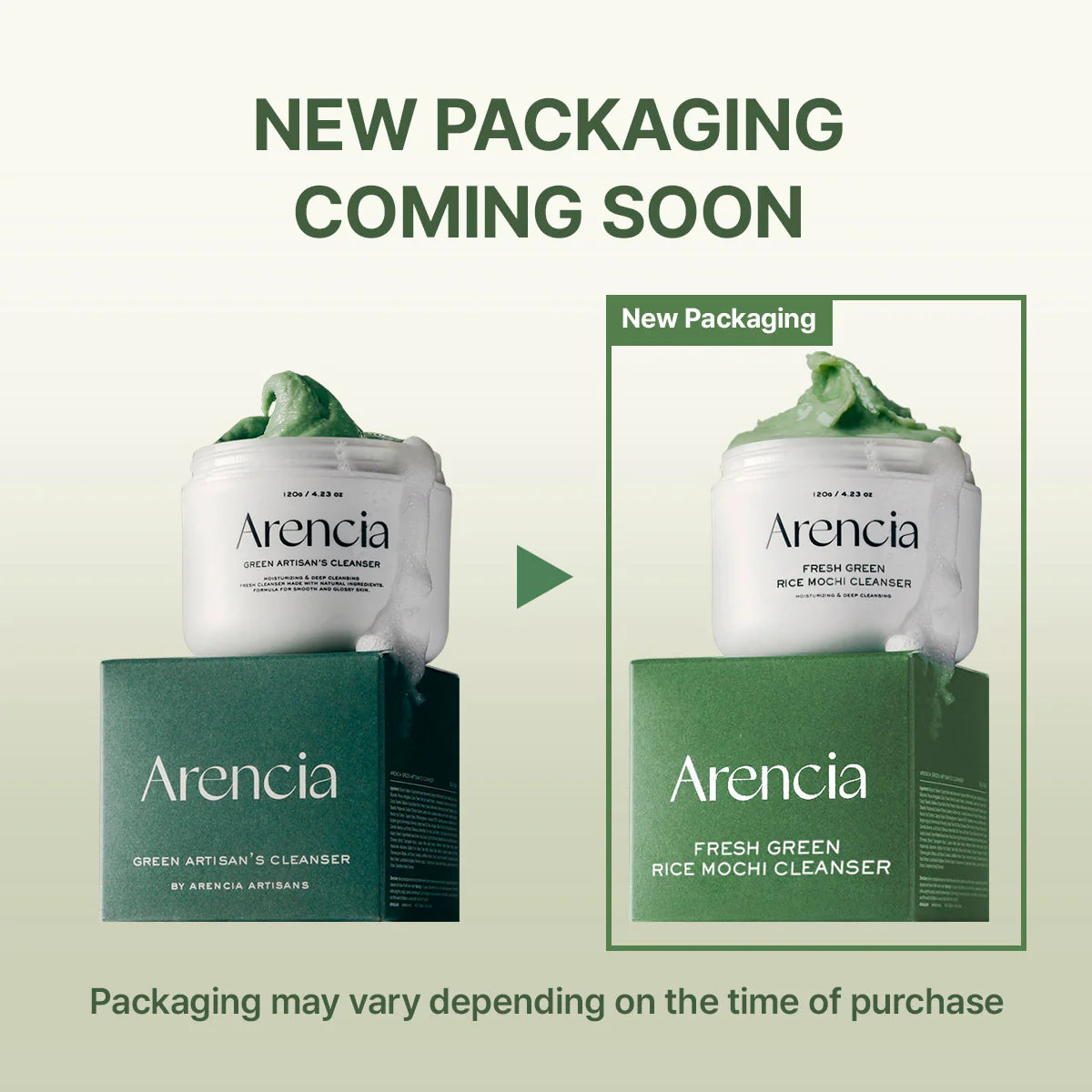 Arencia Fresh Green Rice Mochi Cleanser