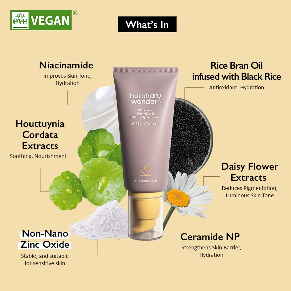 Haruharu Wonder Black Rice Pure Mineral Relief Daily Sunscreen Beauty Haruharu Wonder