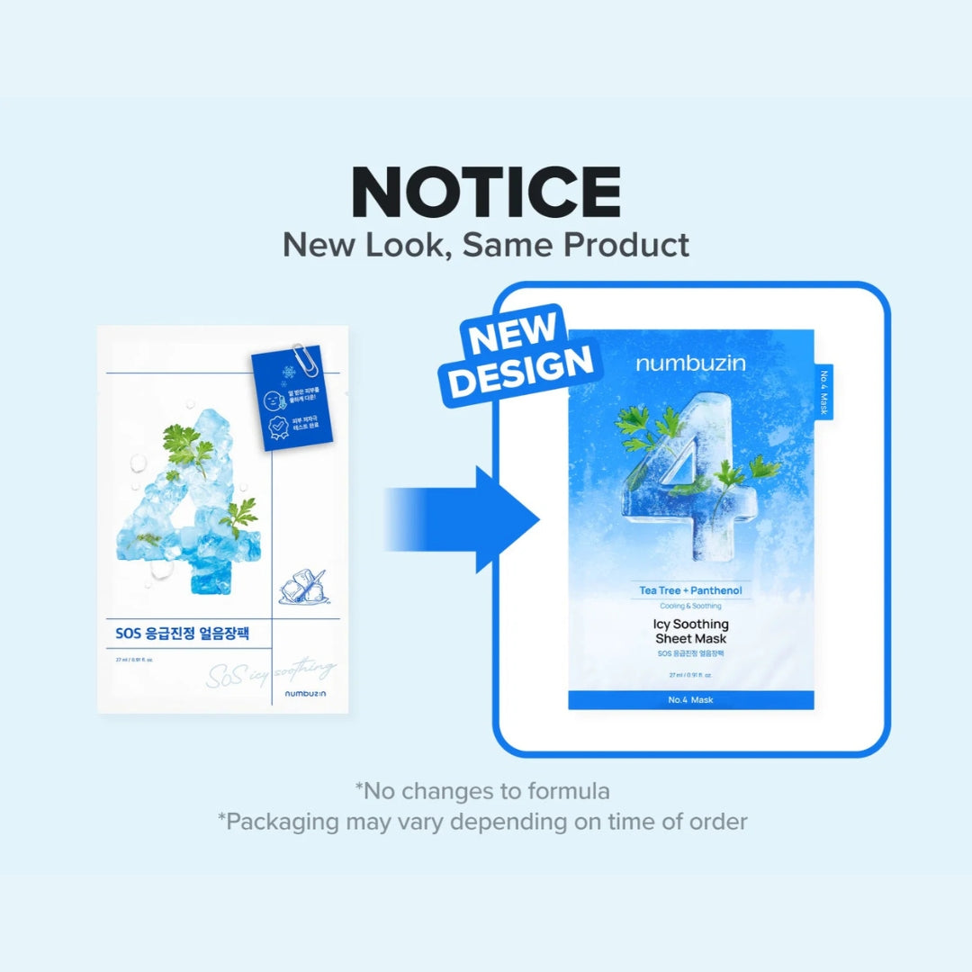 Numbuzin No.4 Icy Soothing Sheet Mask