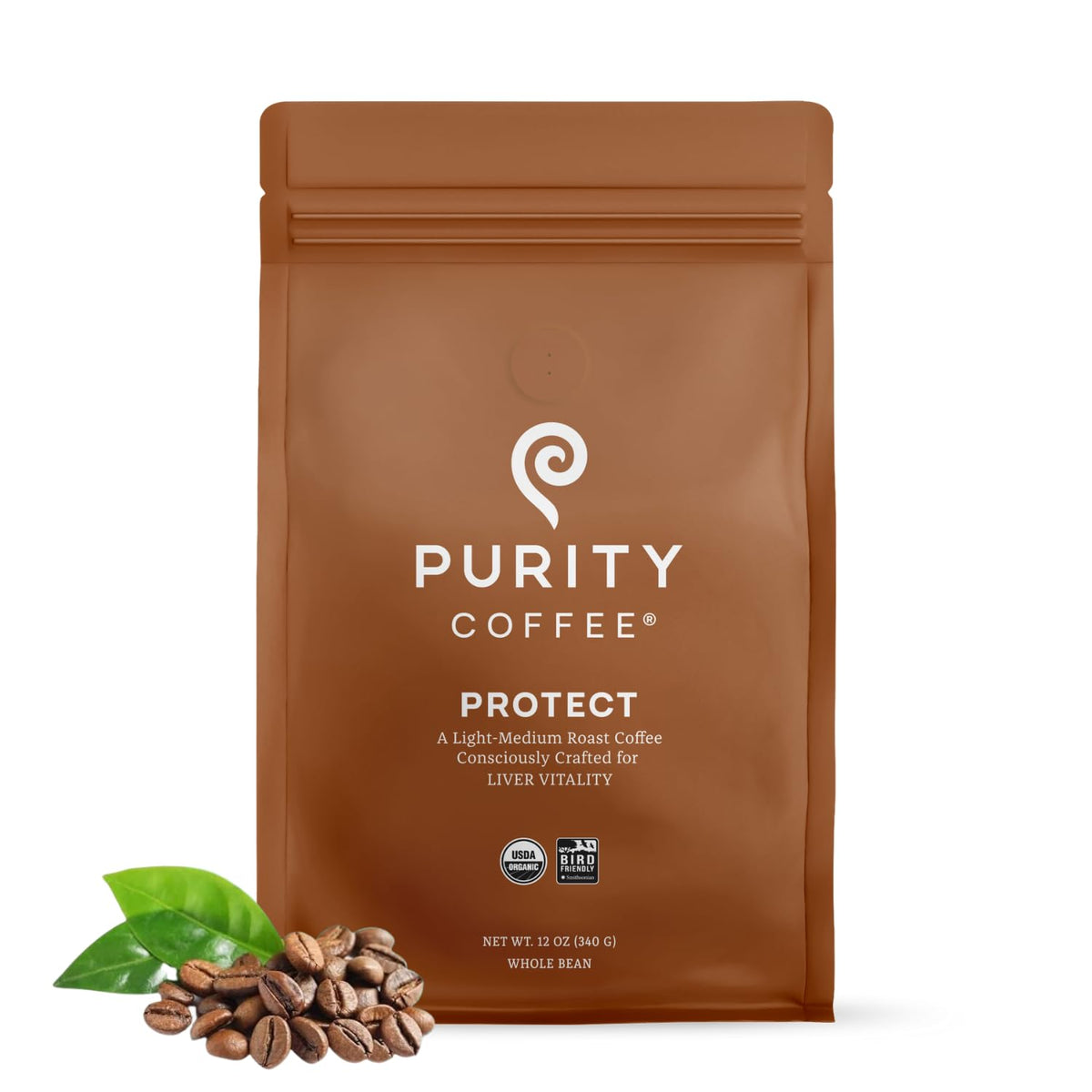 Purity Coffee Organic Mold Free Medium Roast Whole Bean Coffee