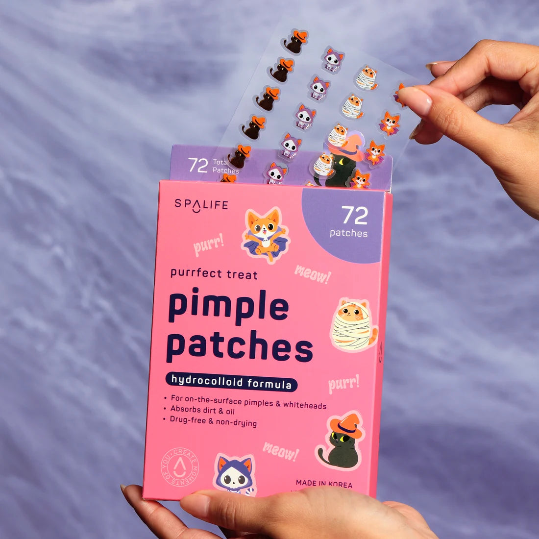 SpaLife Purrfect Treat Hydrocolloid Halloween Pimple Patches