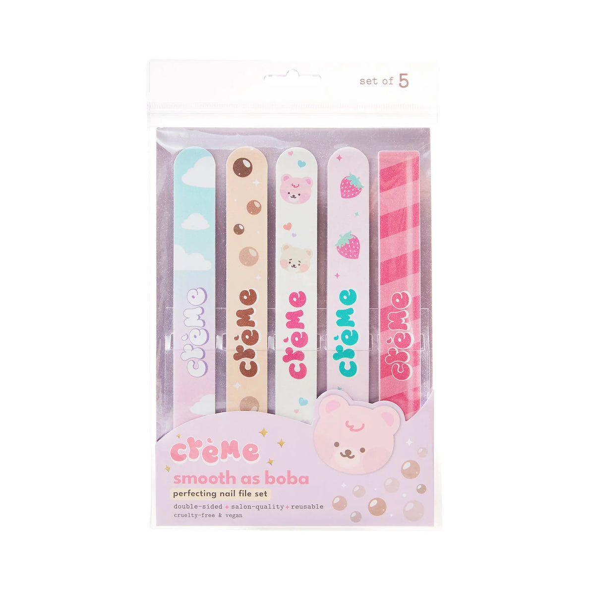 The Crème Shop Boba Bears Smooth as Boba Nail File 5pc