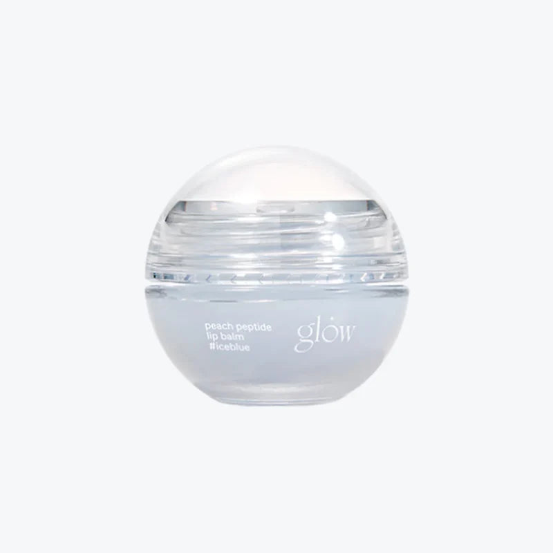 a clear round container with a white label