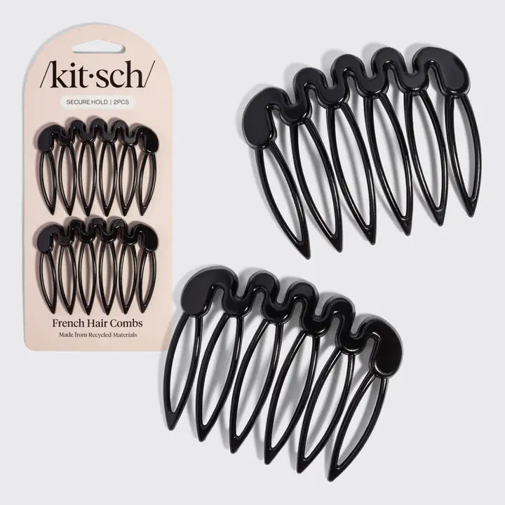 kitsch Recycled Plastic French Hair Combs
