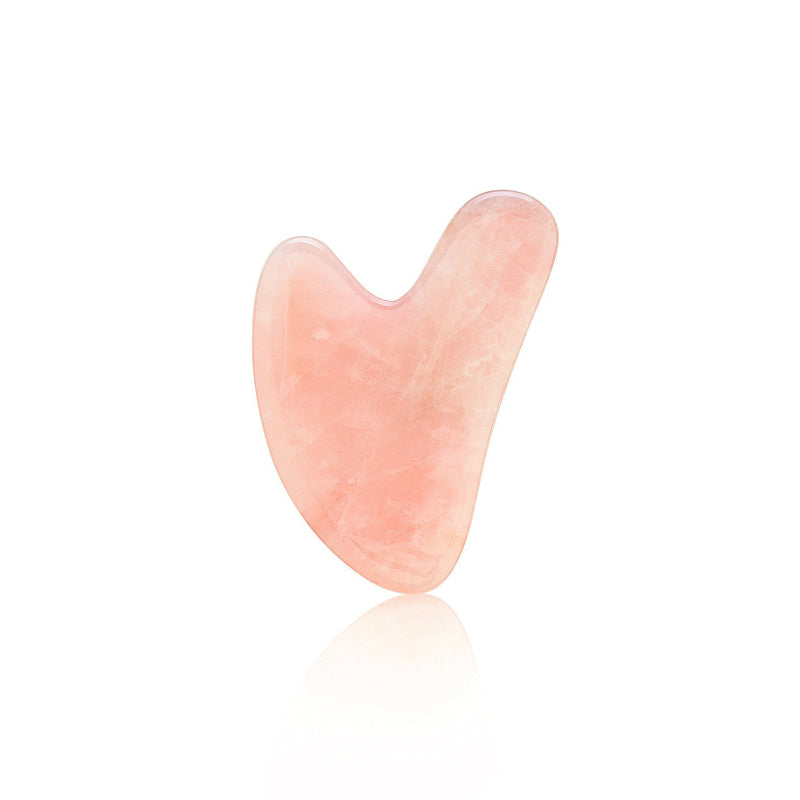 Solaris Rose Quartz Gua Sha Facial Massage Tool Beauty Solaris Laboratories