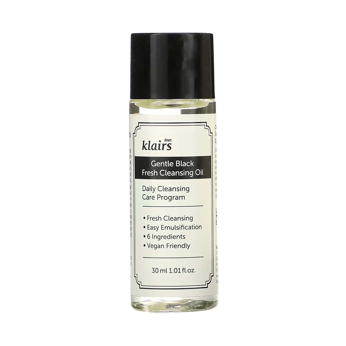 Klairs Gentle Black Fresh Cleansing Oil Beauty Dear Klairs 30ml Travel Size