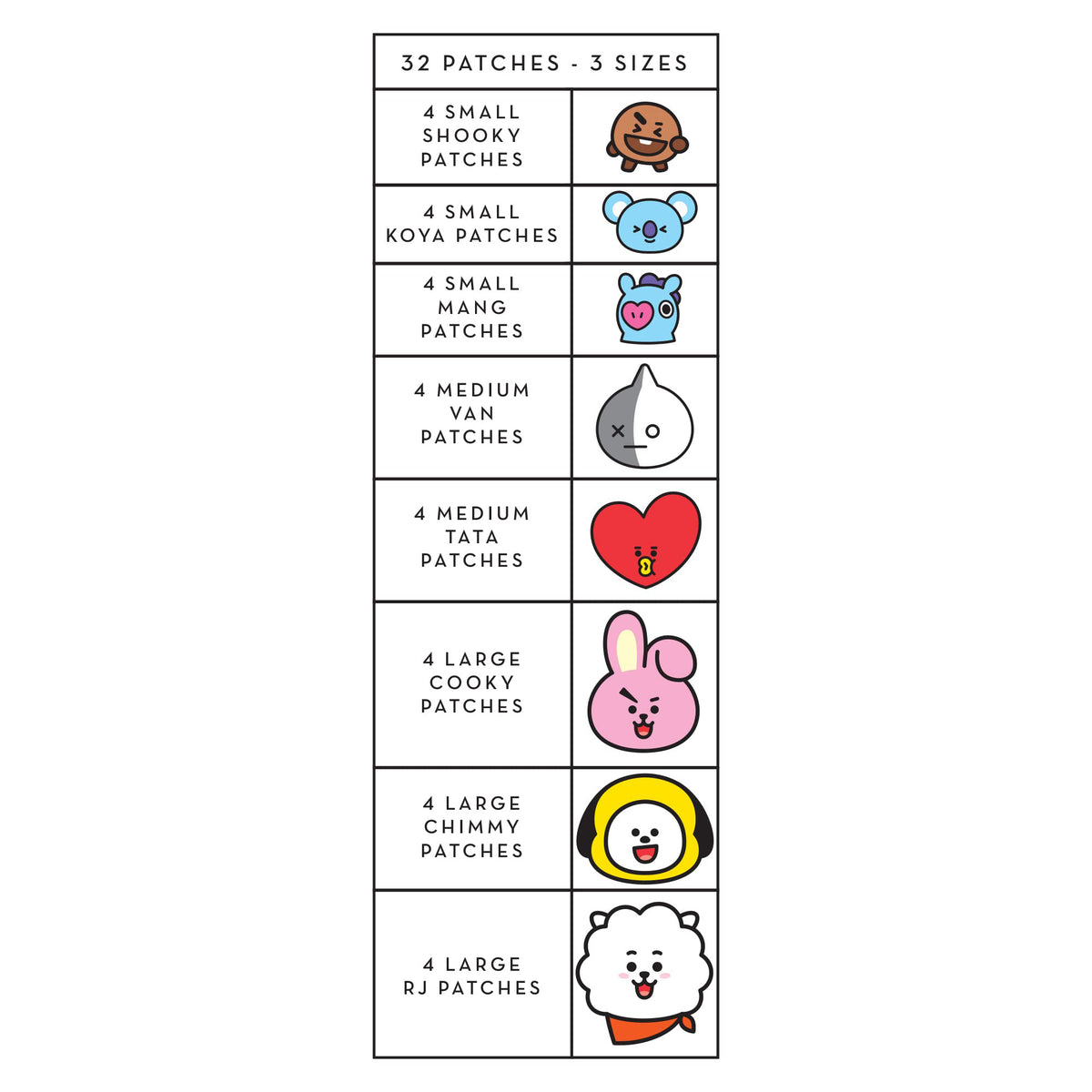 The Creme Shop BT21 Brilliant Skin Hydrocolloid Acne Patches Beauty The Creme Shop