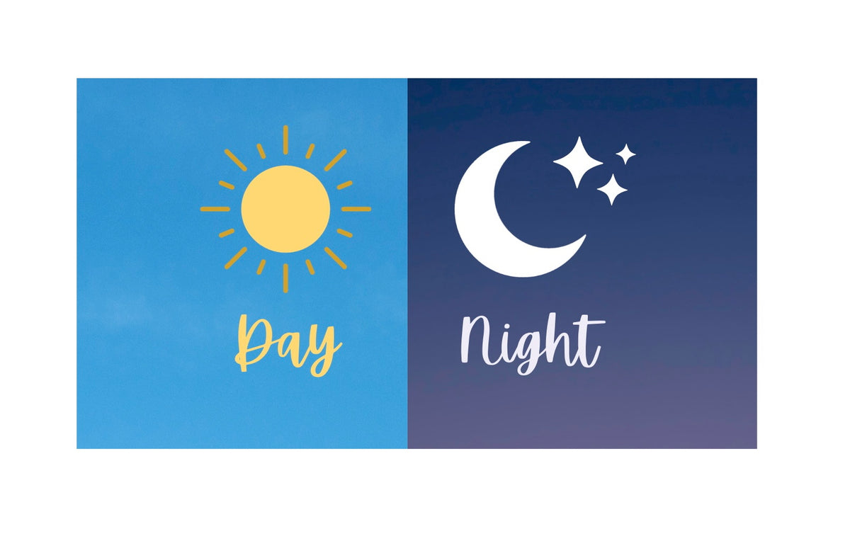 Day and night graphic