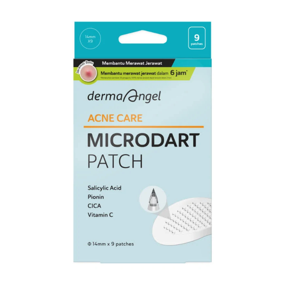 Microdart blemish patch box by dermaAngel Acne Care, 9 patches, 14mm x 9