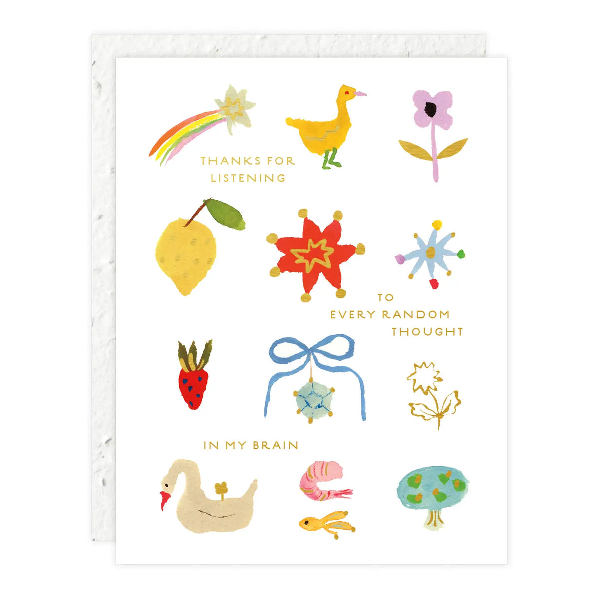 Random Thoughts - Love + Friendship Card