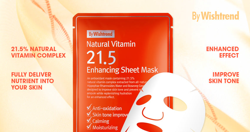 By Wishtrend Natural Vitamin 21.5 Enhancing Sheet Mask Beauty By Wishtrend   